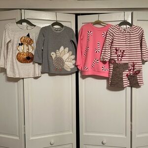 Mud Pie Holiday Kids Shirt Bundle